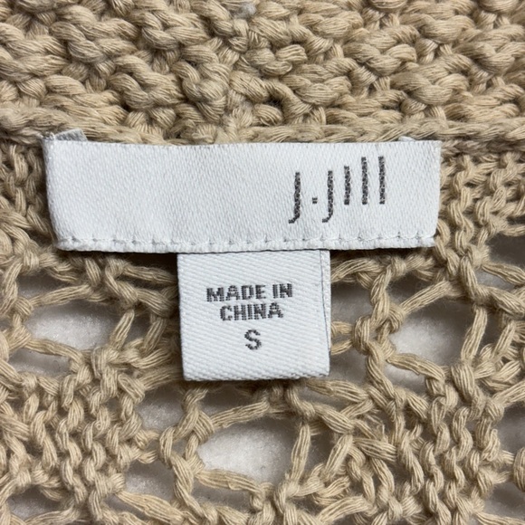 J Jill Knit Cotton Short Sleeve Open Cardigan Sweater Tunic S - Picture 3 of 7